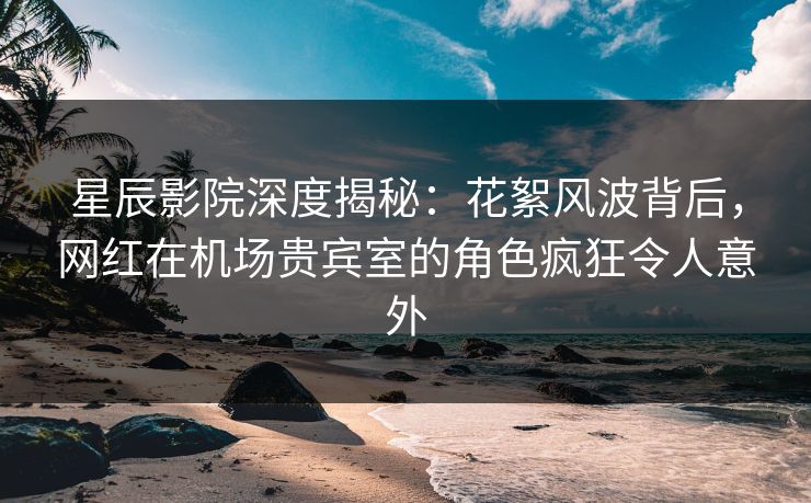 星辰影院深度揭秘：花絮风波背后，网红在机场贵宾室的角色疯狂令人意外